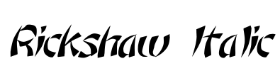 Rickshaw Italic Font Image