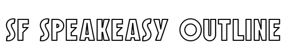 SF Speakeasy Outline Font Image
