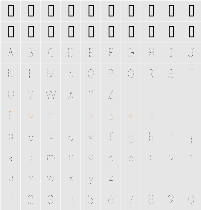 Print Clearly Dashed Character Map