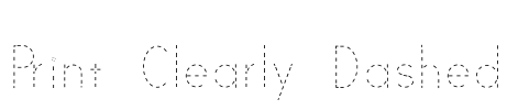 Print Clearly Dashed Font Image