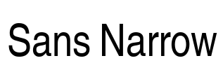 Sans Narrow Font Image