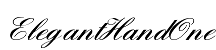 ElegantHandOne Font Image