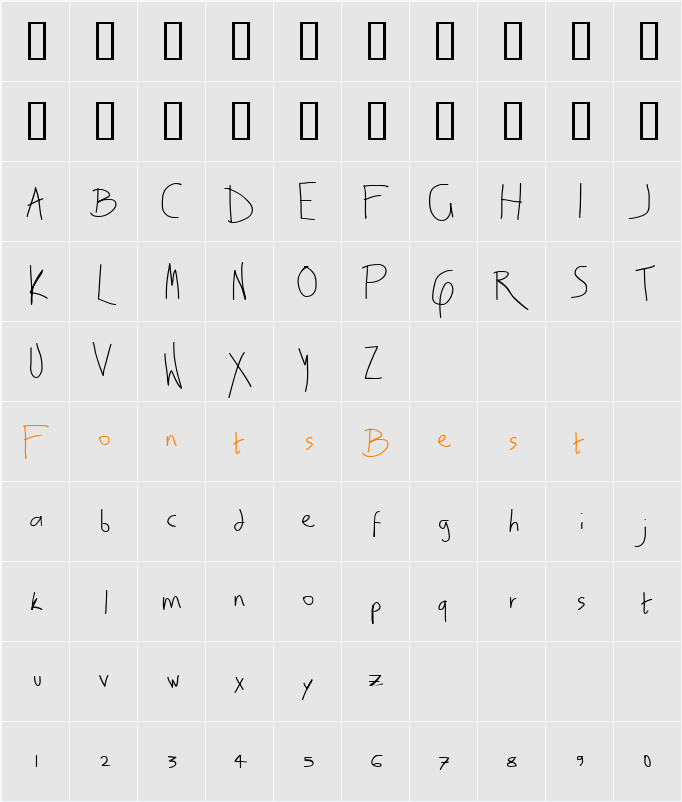 EscapeViaWindow Character Map
