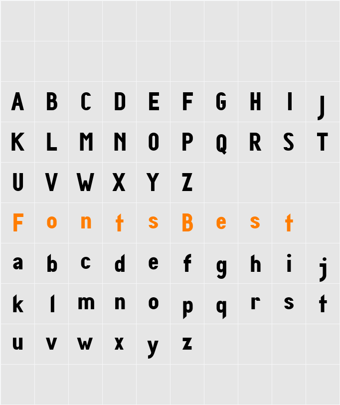 Diamante Character Map