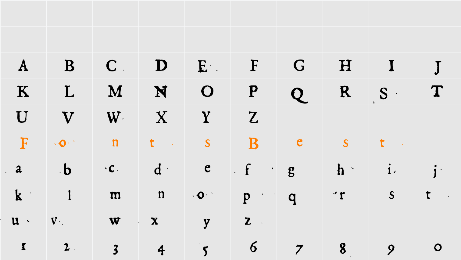 Georg Character Map