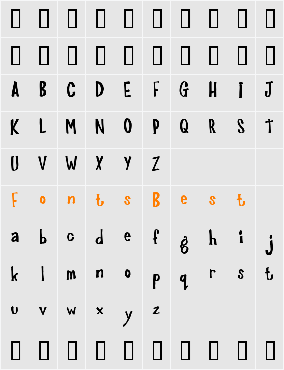 Joinks! Character Map