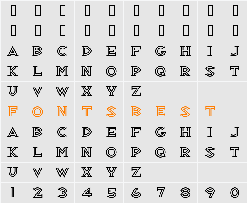 Republik Serif ICG Character Map