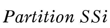 Partition SSi Font Image