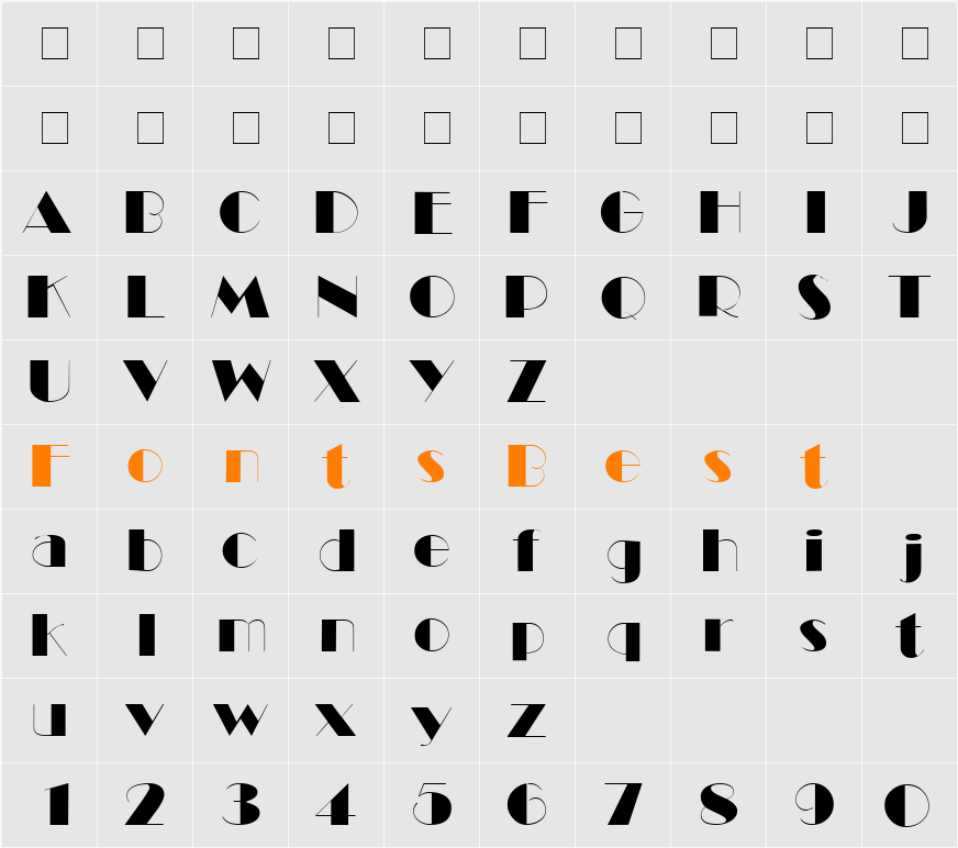 Liner Character Map
