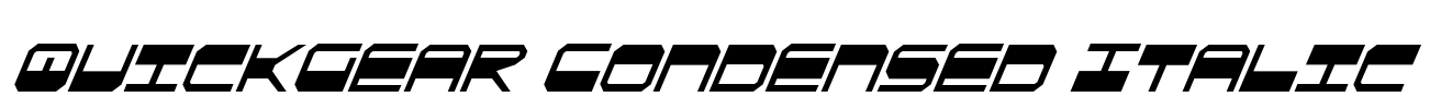QuickGear Condensed Italic Font Image