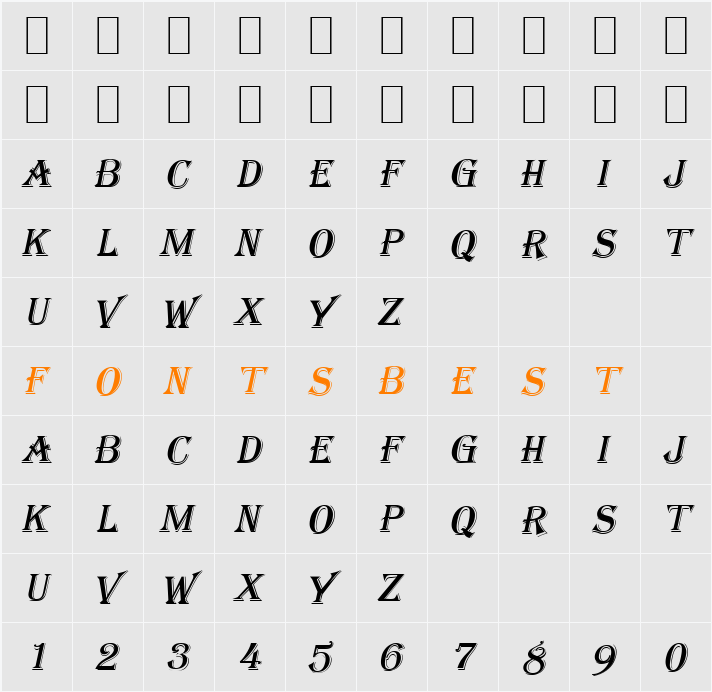 Tangiers Character Map