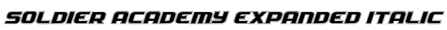 Soldier Academy Expanded Italic Font Image