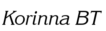 Korinna BT Font Image