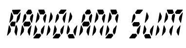 Radioland Slim Font Image