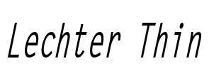 Lechter Thin Font Image