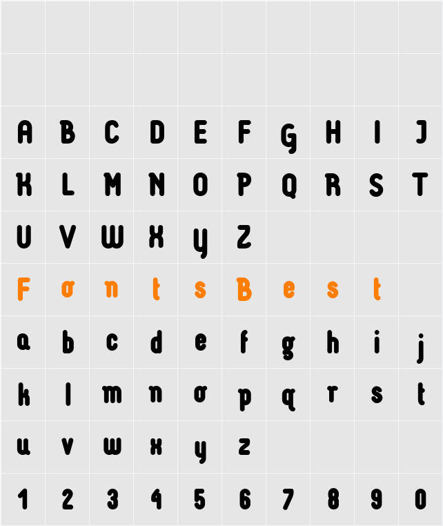 Luco Sans Character Map