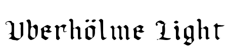 Uberhölme Light Font Image