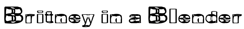 Britney in a Blender Font Image