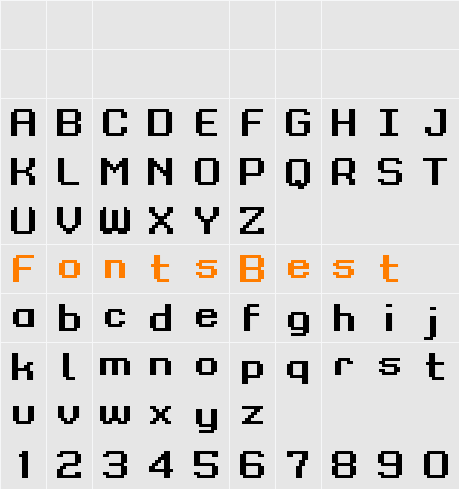 Grixel Kyrou 9 Regular Bold Xtnd Character Map