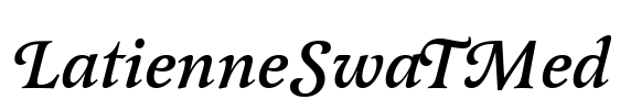 LatienneSwaTMed Font Image