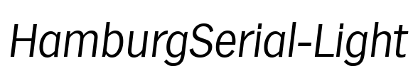 HamburgSerial-Light Font Image
