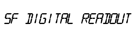 SF Digital Readout Font Image