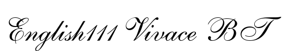 English111 Vivace BT Font Image