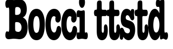 Bocci ttstd Font Image
