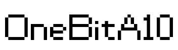 OneBitA10 Font Image