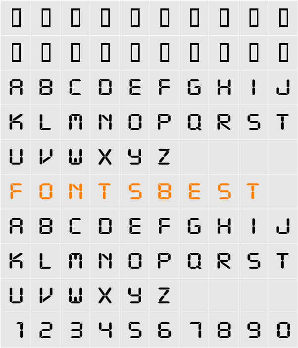 ReadoutExtended Character Map
