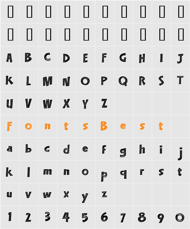 LHF Happy Fun Ball INLINE Character Map