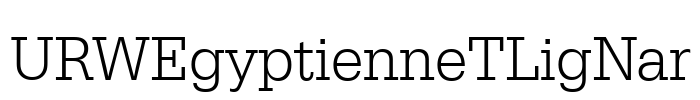 URWEgyptienneTLigNar Font Image