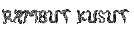 rambut kusut Font Image