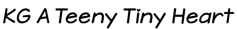 KG A Teeny Tiny Heart Font Image