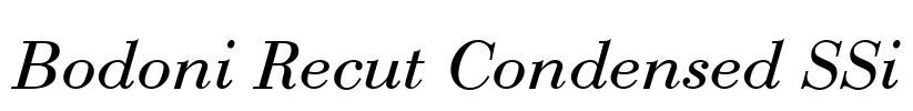 Bodoni Recut Condensed SSi Font Image