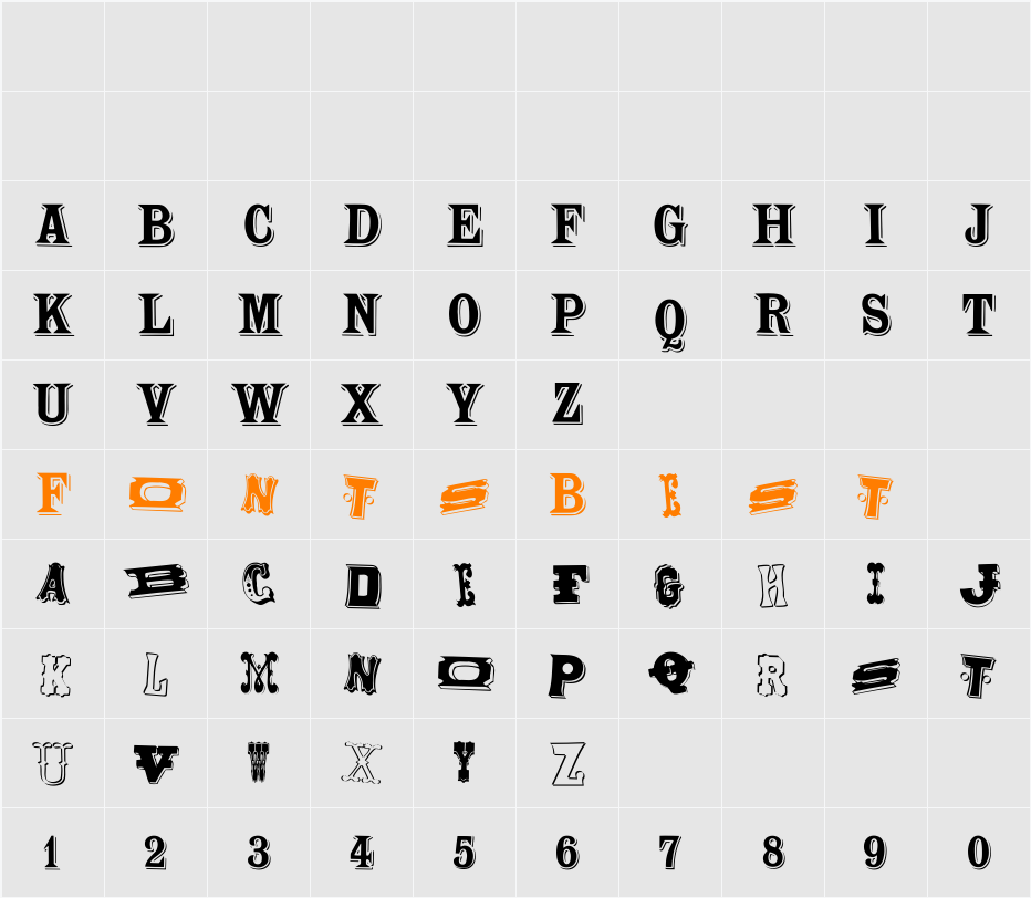 WoodTypesMK Character Map