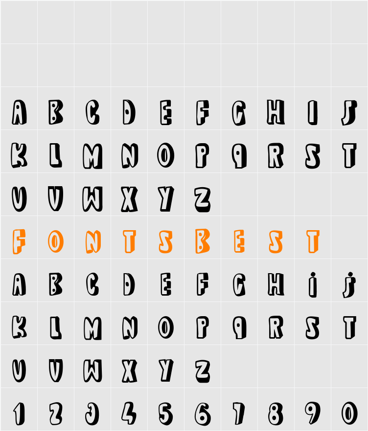 dead wallace UP Character Map
