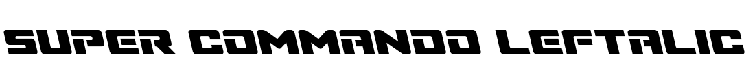 Super Commando Leftalic Font Image