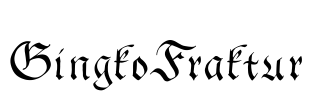 GingkoFraktur Font Image