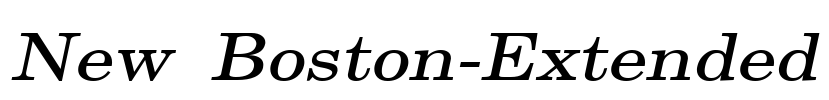 New Boston-Extended Font Image