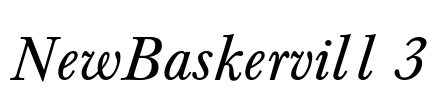 NewBaskervill 3 Font Image