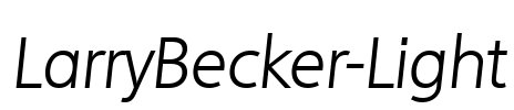 LarryBecker-Light Font Image