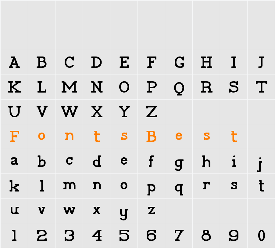 Pélida Character Map