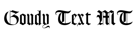 Goudy Text MT Font Image