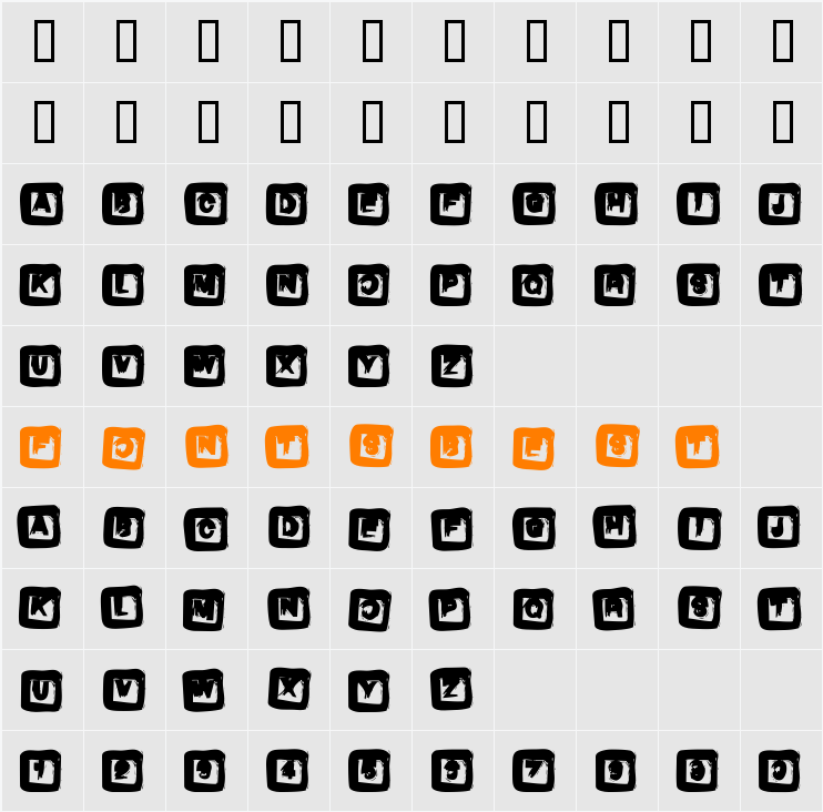 Box Character Map