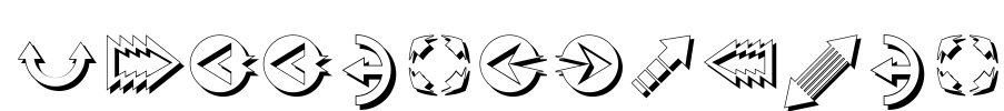 KArrowsShadow Font Image