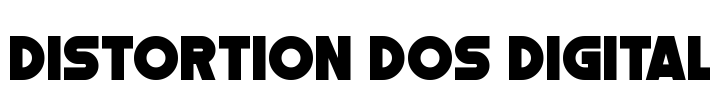 Distortion Dos Digital Font Image