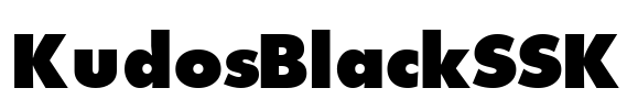 KudosBlackSSK Font Image