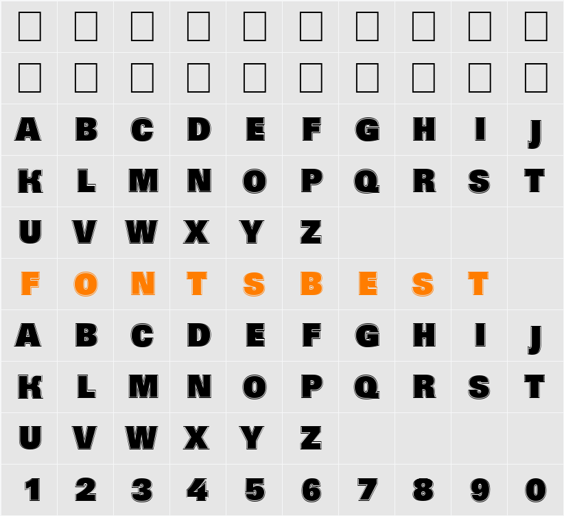a_GroticTitulGrHv Character Map
