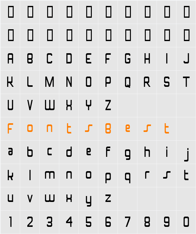 Superfly 2001 Character Map